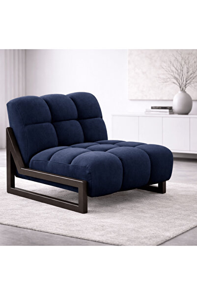 Roots Furniture كرسي أدميرال نافي أكسيمنت - هيكل خشبي