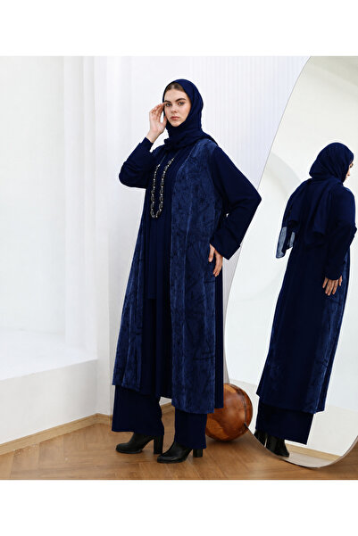 Gazella 43823 İÇİ UZUN KOLLU TRİKO TUNİK CEKETİNİN KOLLARI KAT DETAYLI SATEN ...