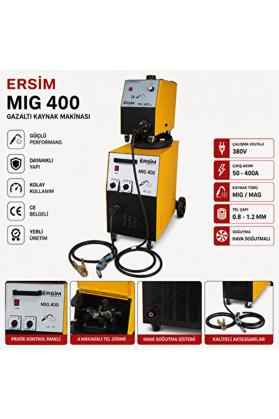 ERSİM GAZ ALTI KAYNAK MAKİNASI ERSİM 400 AMPER TRİFAZE GAZALTI KAYNAK MAKİNAS...