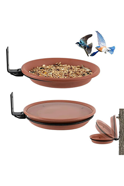 STARSTAR A set of two bird bathing tubs and a feeder, which can be hung on th...
