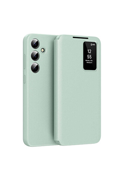 Techsuit Case for Samsung Galaxy S24, SmartView Series, blue - green