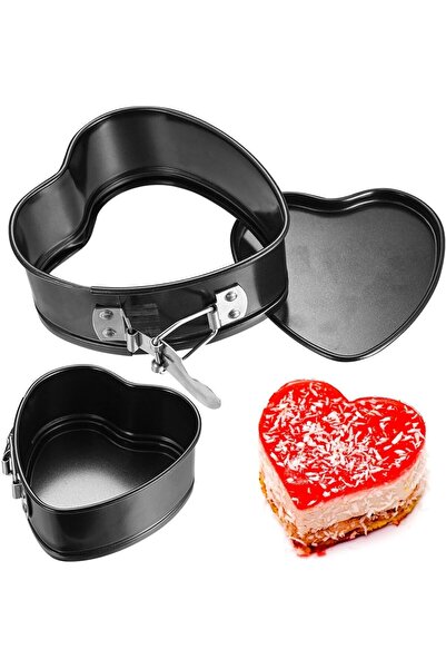 STARSTAR Heart-shaped baking pan - premium carbon steel - 2-piece set - 11 x ...