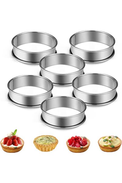 STARSTAR 12-Piece 8.5x2.5 cm Stainless Steel Non-Stick Mousse Cake Ring Set