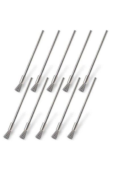 STARSTAR 10-pack stainless steel drill bit wire brushes, small 3mm wire brush...