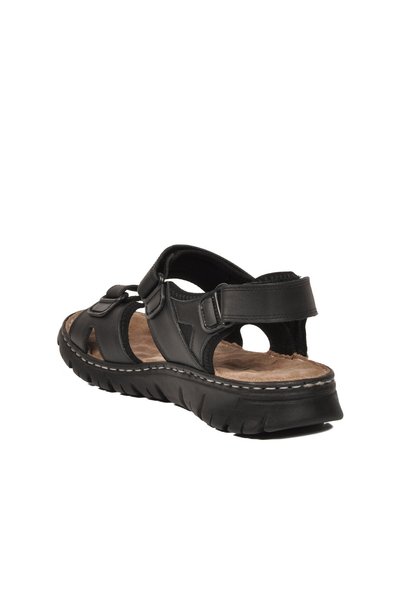 Voyager Sandale casual pentru bărbați, pentru exterior, cu talpă moale și confortabilă, negru M236 M
