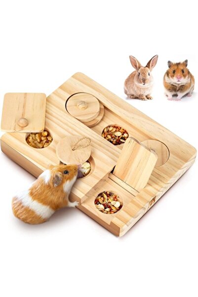 STARSTAR Rodent Toys - 6-in-1 Puzzle - 18 x 14 x 2.5 cm - Wooden Interactive ...