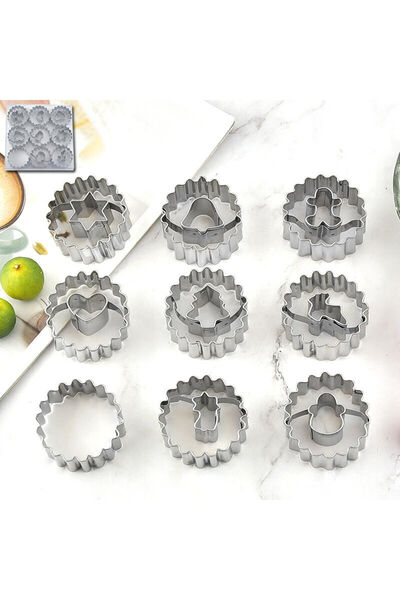 STARSTAR Cookie cutters, 9 pieces, mini holiday cookie cutters