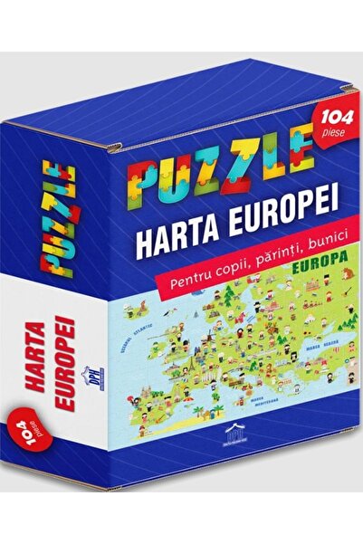 Didactica Publishing House Harta Europei. Puzzle 104 piese