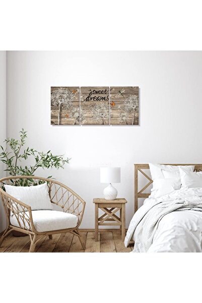 HOME MODE 30x40 cm 3 Panel Gallery Wrapped Canvas | Sweet Dreams Wall Art | R...