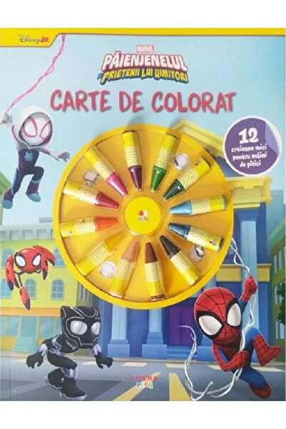 Litera Marvel. Paienjenelul si prietenii lui uimitori. Carte de colorat. 12 c...