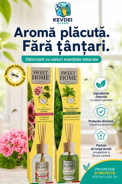 Sweet Home SET Odorizant Anti Țânțari cu Uleiuri Esențiale – Protecție Natura...