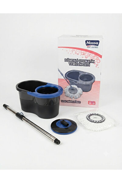 Dönerli Otomatik Temizlik Seti NP188 - 360 Derece Döner Başlıklı %100 Mikrofiber Mop Seti