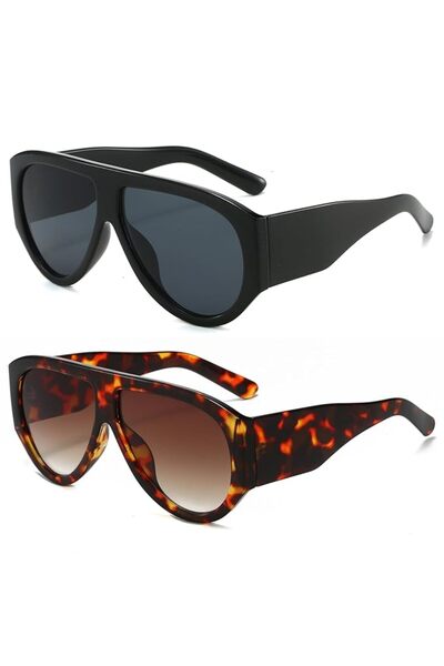 STARSTAR Two-pack of retro oversized women's sunglasses, men's retro aviator ...