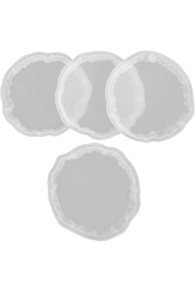 STARSTAR Four-piece Geode Coaster Silicone Mold Set - DIY Epoxy Resin Molds, ...