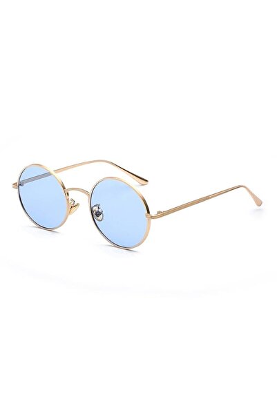 STARSTAR Small round sunglasses, hippie style, metallic, unisex (gold frame, ...