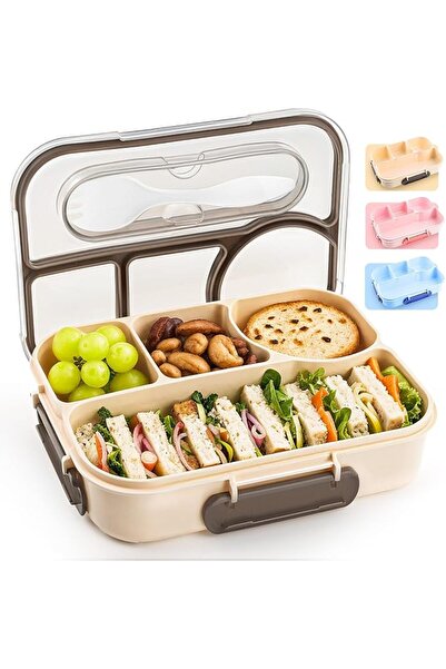 STARSTAR Adult lunchbox, 4-compartment lunchbox, drop-resistant, dishwasher s...