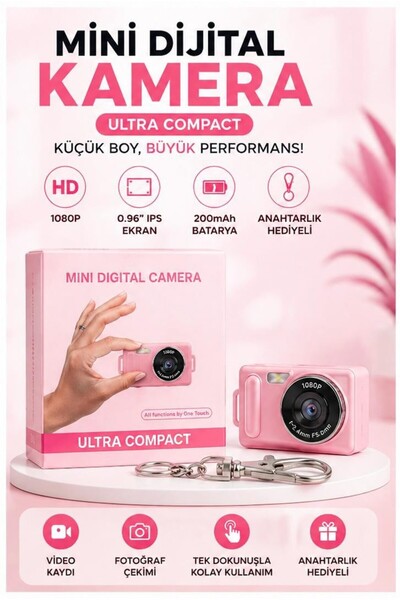DEX BATTERİES MİNİ DİJİTAL KAMERA 1080P HD FOTOĞRAF VE VİDEO ÇEKİM ANAHTARLIK...