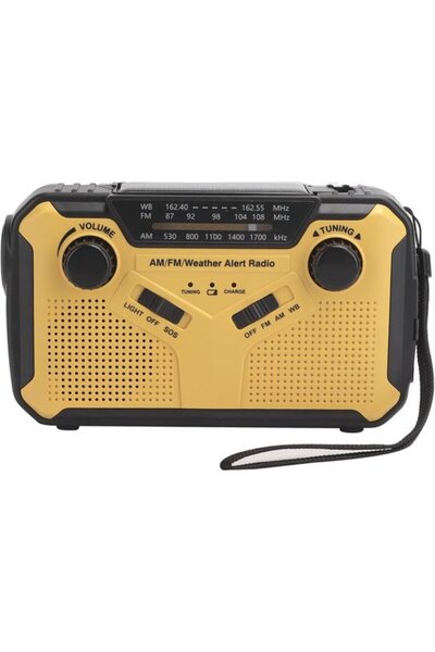 STARSTAR Emergency solar handheld radio, 2500mAh AM/FM weather receiver with ...