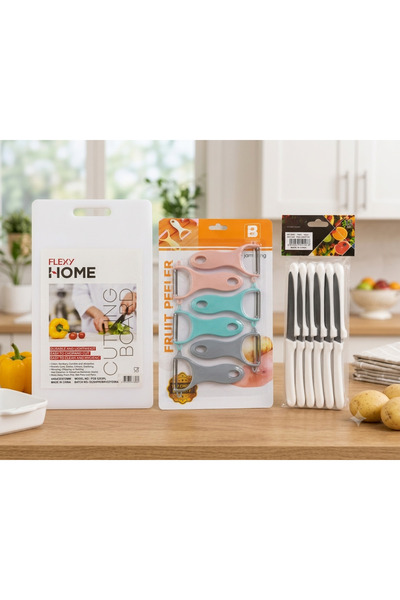 flexy HOME 19-Piece Ultimate Kitchen Essentials Set – Durable Non-Porous Cutt...