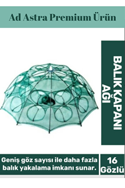 grey cat #BalıkAğ 16 Gözlü Dayanıklı Fermuarlı Yem Bölmeli Pratik Kolay Kurul...