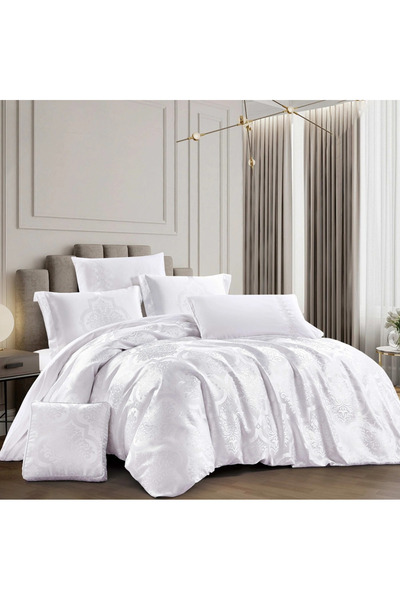 Pazar Home Bedding مفرش بازار هوم جاكار دريك نفرين 7 قطع بحشوة مخيطة 260*240سم