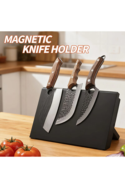 Klyte Magnetic Knife Holder for Home Chefs and Beginners, Strong Countertop K...