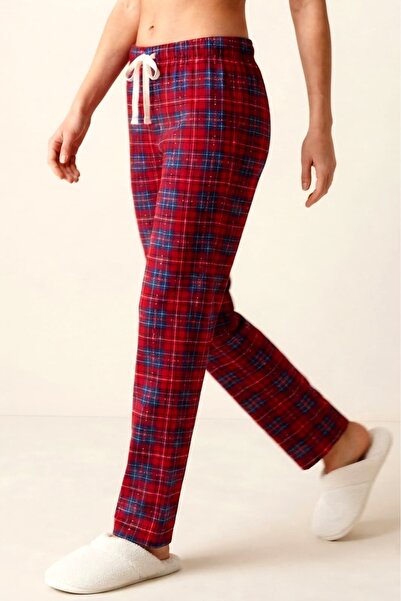 Trend Alkan Ekose Desenli Pijama Altı
