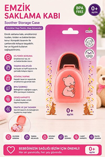 Generic Brand Pacifier Storage Container Bpa-Free 2 Pacifier Capacity Hygieni...