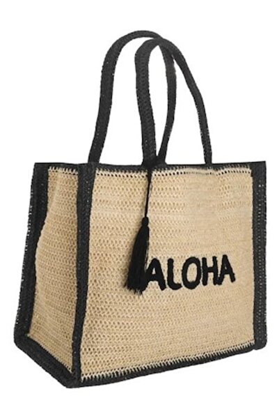 CATIANO Geantă de plajă tip tote țesută Aloha 40x19x33cm
