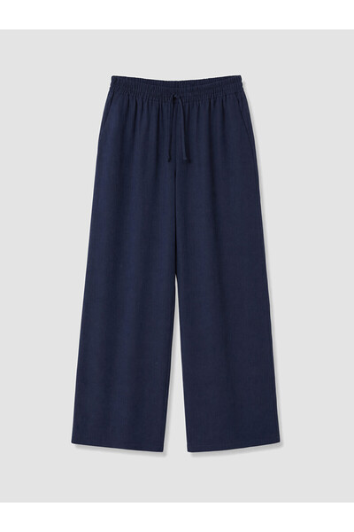 LC Waikiki Nevavm Plus Size Linen Blend Women's Trousers with a Difference