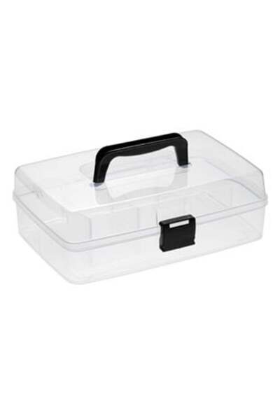 BAMI NETWORK Cutie pentru depozitare plastic transparenta cu maner 29.5x19.5x...