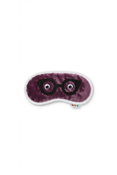 Vira Rise Purple Plush Sleeping Eye Mask with Glasses and Moving Eyes - with ...