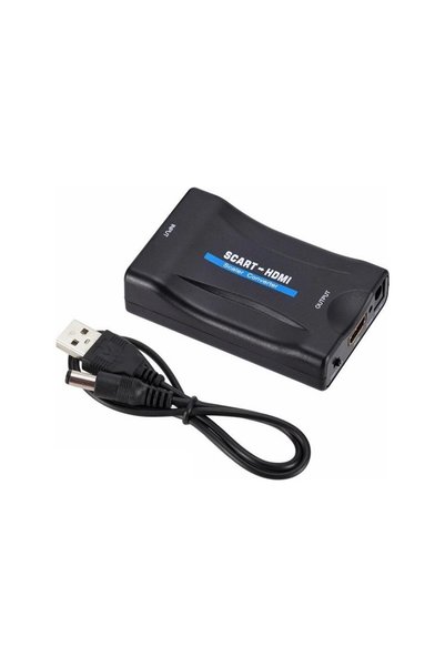 Scart To Av Video Çevirici Dönüştürücü Adaptör Taşınabilir, Tak ve Çalıştır Özelliği.