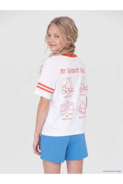 LC Waikiki Miffy Licensed V Planting Girl's T-Shirt for Style Enthusiasts fro...