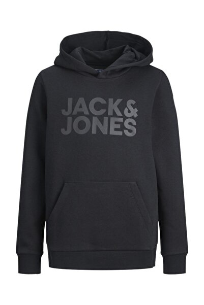 Jack & Jones Μπλούζα φούτερ αγόρι "Corp logo" μαύρη