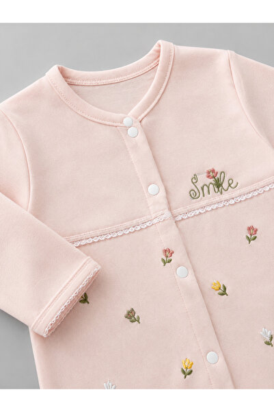 My Babies Label طقم بدلة وقبعة للمواليد الجدد بتفاصيل تطريز فاخرة - 100% قطن ...