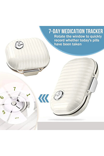 STARSTAR Two-pack of portable pill organizers (large and small sizes)