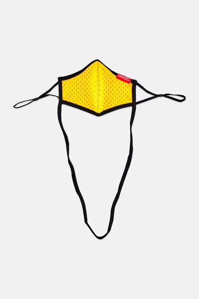 Mitchell and Ness Men Swing Jersey Face Mask, Yellow