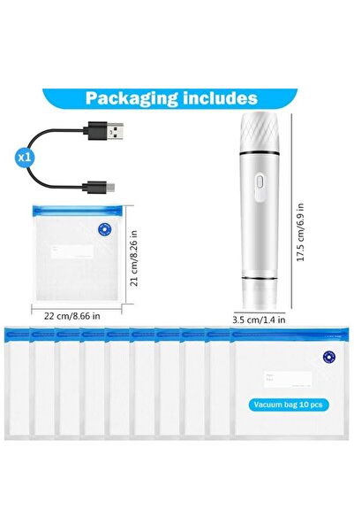 STARSTAR Manual vacuum sealing machine, mini rechargeable electric vacuum pac...