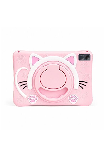 Zebana Redmi Pad Se 11 KittyShield Pro Silikon Tablet Kılıfı Pembe