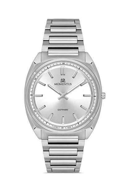 Momentus ساعة يد رجالية كلاسيكية من الزجاج الياقوتي EM340S-02SS