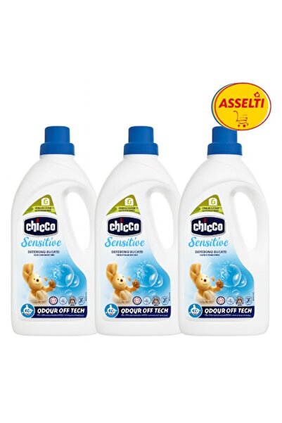 Chicco Set de detergent delicat, 3 x 1.5l, hipoalergenic, 27 de spălări, pent...