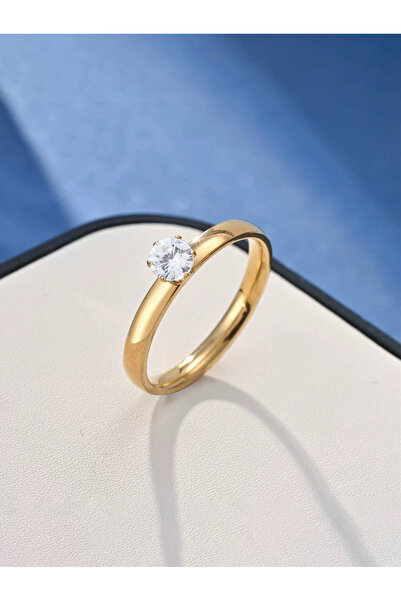 Take Two By Styli Gold Ring with Sparkling Stone