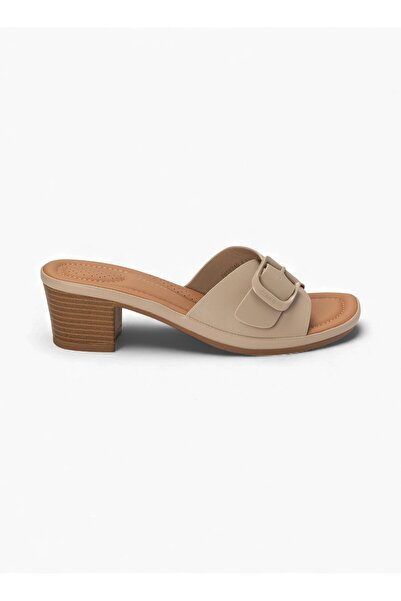 BATA Comfit Block Heel Sandals with Buckle Detail