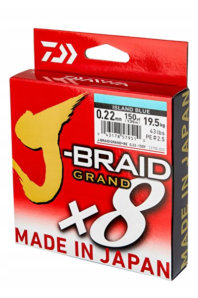 daiwa J-BRAID GRAND X8E 0,10mm 135m ALBASTRU