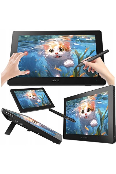 NO BRAND Tabletă grafică cu pen BOSTO BT-16HDT V2 15.6'' TACTILĂ PROFESIONALĂ