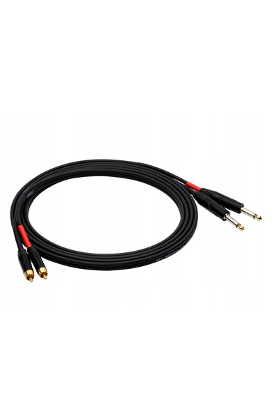 NO BRAND Cablu audio 2x jack 6.3 / 2x RCA (cinch)