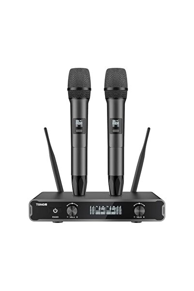 NO BRAND Microfon wireless tonor tw-450 cardioid 2 bucăți rază de acțiune 60 m