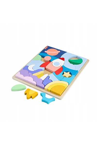 FISHER-PRICE BABY Puzzle din lemn pentru copii Rachetă spațială HXY42 Fisher ...
