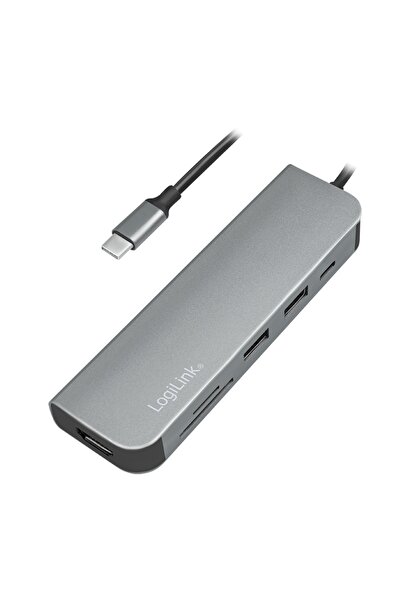 LogiLink STAȚIE DE ANDOLOGAZARE HUB USB C 3.0 HDMI 4K PD 60W CITITOR DE CARDU...